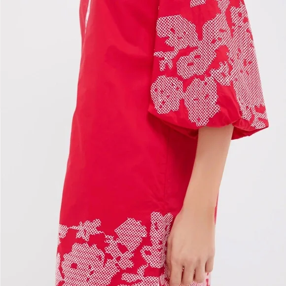 Tuckernuck Red and White Dress Caftan NWT Size S - Picture 4 of 8